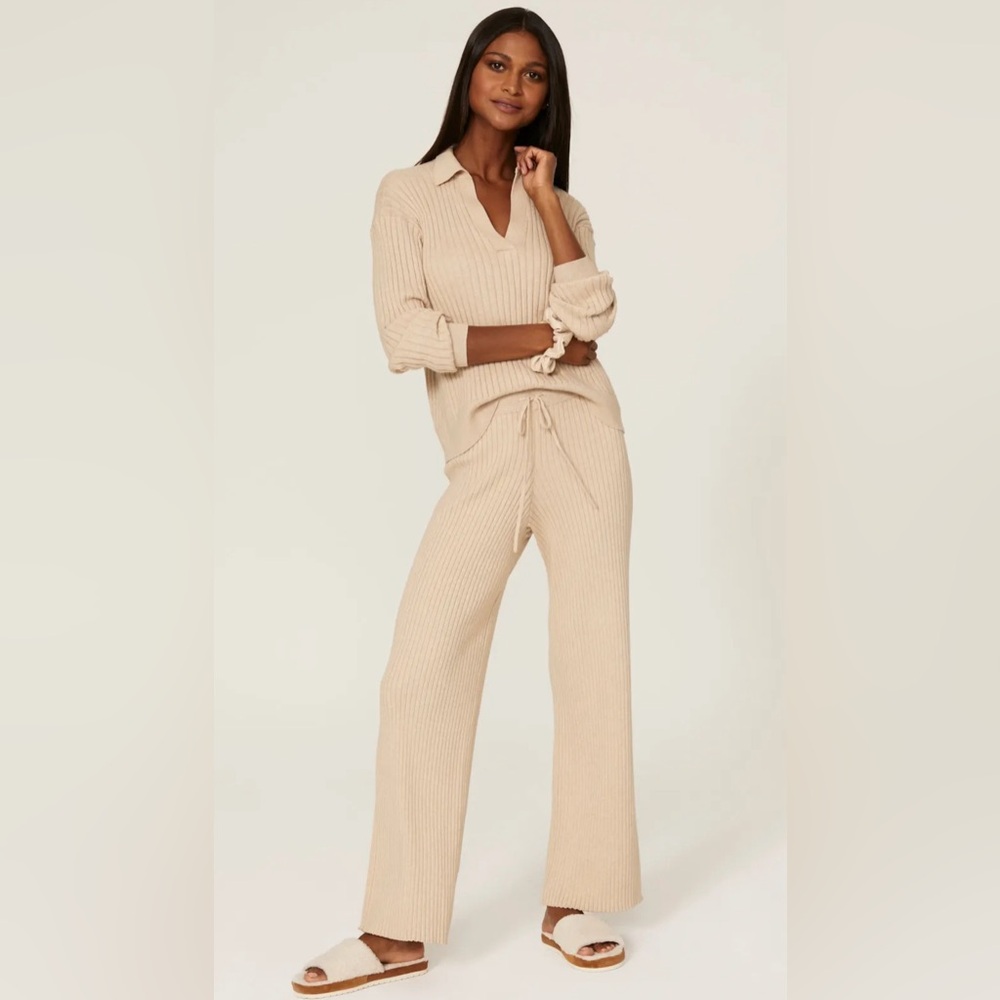 FLAWED SKIN Brown Kate Polo Sweater Size Small $185